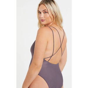 NEW - Volcom Simply Solid One-Piece Steel Purple - XL NWT